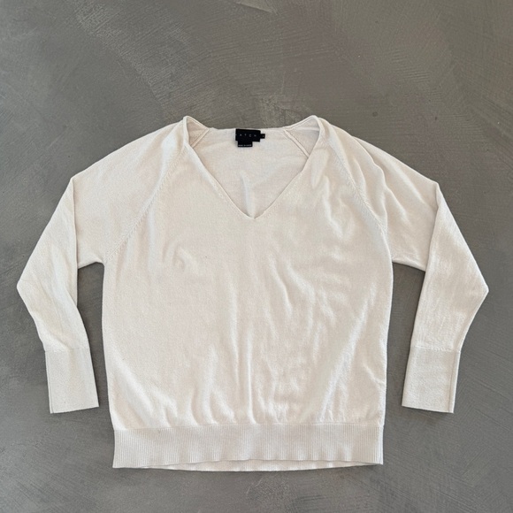 Hatch Cream Ivory Maternity V- Neck Sweater - Picture 1 of 7